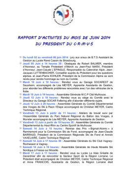 JUIN 2014 - Comité régional de ski du massif des Vosges