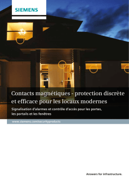 Contacts magnétiques - Security Products France
