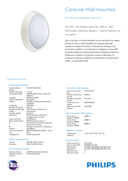 Product Leaflet: Luminaire CoreLine WL120V à montage