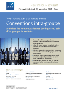 Conventions intra-groupe