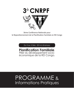 Programme Officiel - planification familiale en RDC