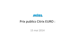 Prix publics Citrix EURO :