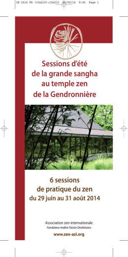 CE 2014 FR - Association Zen Internationale