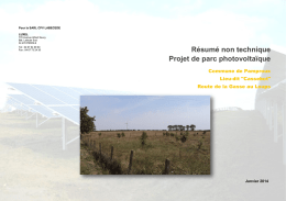 Résumé non technique etude impact parc solaire Pamproux