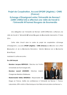 19 Mars 2014 - Université de Boumerdes