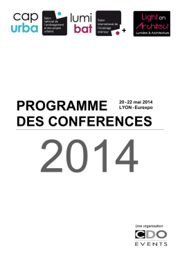 Programme COMPLET Conférences 2014