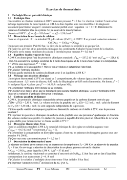 Exercices de thermochimie - Pagesperso