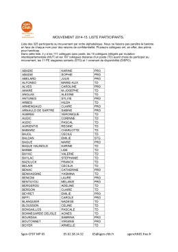 MVT 2014 2015 Liste participants - Sgen-CFDT MP Hautes