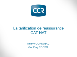 La tarification de réassurance CAT-NAT
