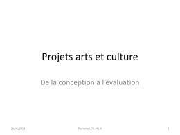 Projets arts et culture