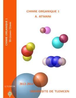 CHIMIE ORGANIQUE 1 A. ATMANI 2013-2014