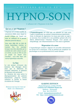 FLYER HYPNO-SON 2014 - Le Temps des Miroirs