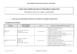 Liste des opérateurs funéraires dans le département de la Mayenne