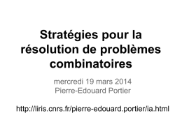 Stratégies pour la résolution de problèmes - LIRIS