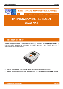 tp : programmer le robot lego nxt 1