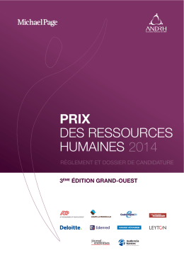 PRIX DES RESSOURCES HUMAINES 2014