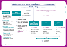 Organigramme de la Délégation aux affaires européennes et