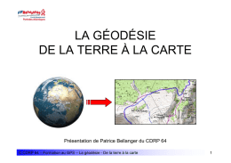 GPS (2) - La géodésie - De la terre à la carte
