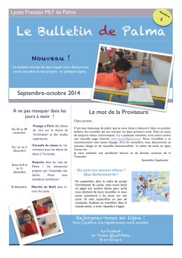 Le Bulletin de Palma - Lycée Français de Palma