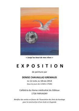 Exposition Denise Chavaillaz - Association des amis de Kasalaga