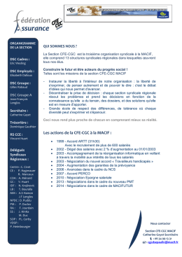 Fiche section syndicale CFE-CGC MACIF
