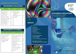 l3 physique et appliCations - Université Paris
