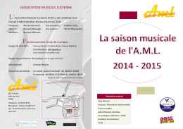 Livret Saison tarif 2014/2015 - Association Musicale Lucéenne