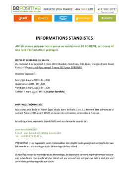 PDF : Notice Informations Standistes