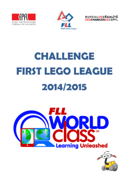 CHALLENGE FIRST LEGO LEAGUE 2014/2015 - Roberta