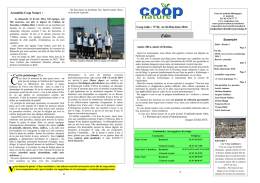 Coop infos : N°42- Avril-Mai-Juin 2014 Actualités Coop Nature : « C