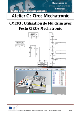 CME03 : Utilisation de Fluidsim avec Festo CIROS Mechatronic