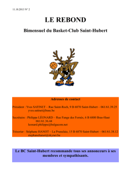 LE REBOND 2 - Club Basket Saint