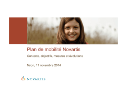 Plan de mobilité Novartis - Mobilité pour les Communes