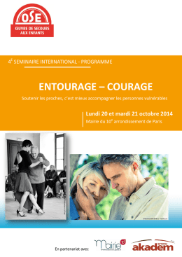 « Entourage – courage » - Œuvre de secours aux enfants