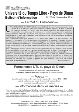Bulletin 122 - UTL de Dinan
