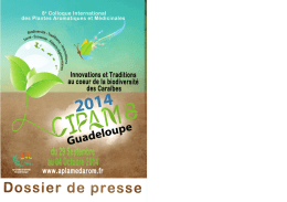 Dossier de presse CIPAM 8 2014 en Guadeloupe - Jean