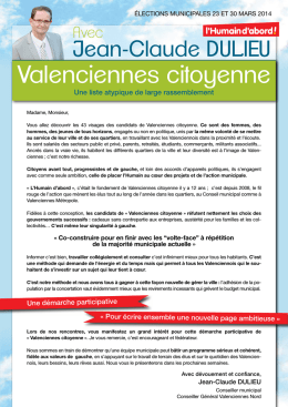 Présentation des 43 candidats de « Valenciennes Citoyenne » PDF