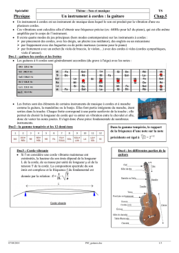 Physique Un instrument à cordes : la guitare Chap.5
