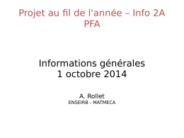 Transparents de présentation du PFA - Index of - Enseirb