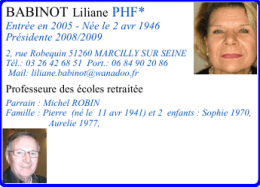 BABINOT Liliane PHF*