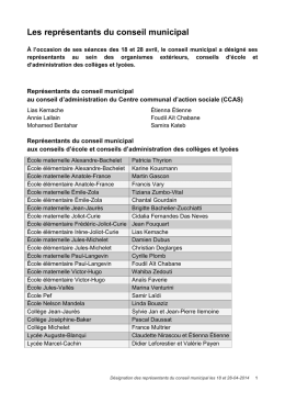 Télécharger la liste des représentants (PDF - 80 Ko) - Saint-Ouen