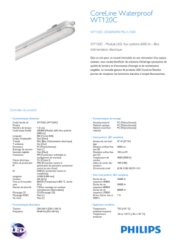 Product Leaflet: Luminaire CoreLine Étanche WT120C