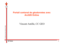Portal cantonal de géodonnées avec ArcGIS Online