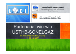 Partenariat win-win USTHB-SONELGAZ