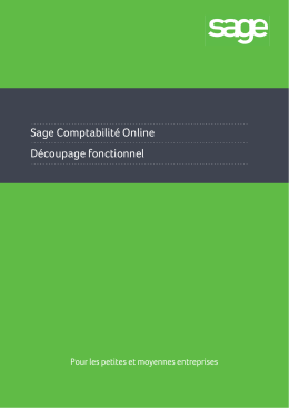 Sage Comptabilité Online Découpage fonctionnel