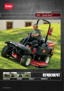 RENDEMENT - Toro Groundsmaster 4000-D and 4100-D