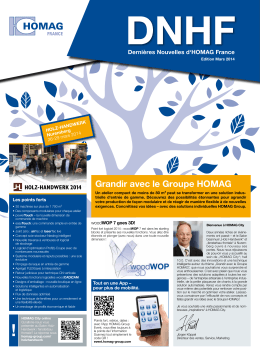 Edition mars 2014 - Homag Group eXtranet