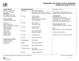 Liste complète du personnel - École Le Petit