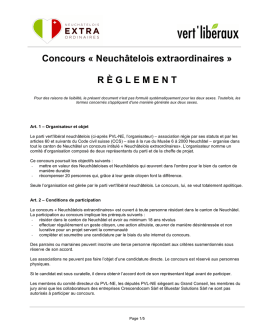 conditions générales (PDF) - Neuchâtelois Extraordinaires