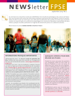Newsletter n°2 - Université de Genève